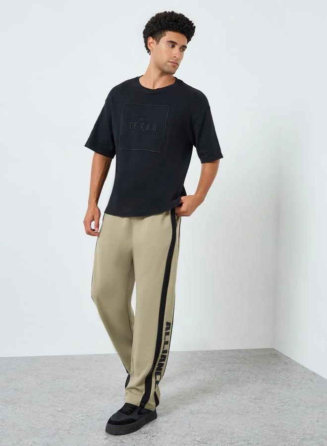 Styli Men Striped Oversized Terry Joggers